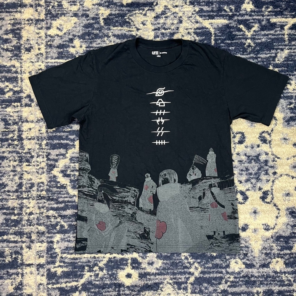 Uniqlo UT Archive Naruto Shippuden Akatsuki Graphic T-Shirt Black Mens Medium
